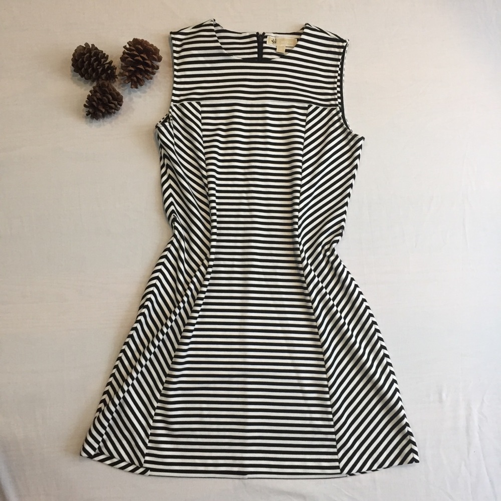 MK Striped Fit and Flair Dress